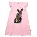 Littlehorn Neon Zebra Dress Pink